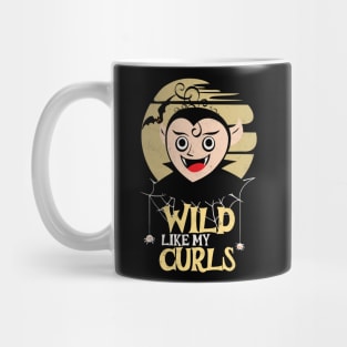 Wild Like My Curls Toddler Cute Vampire Curly Haired Mug